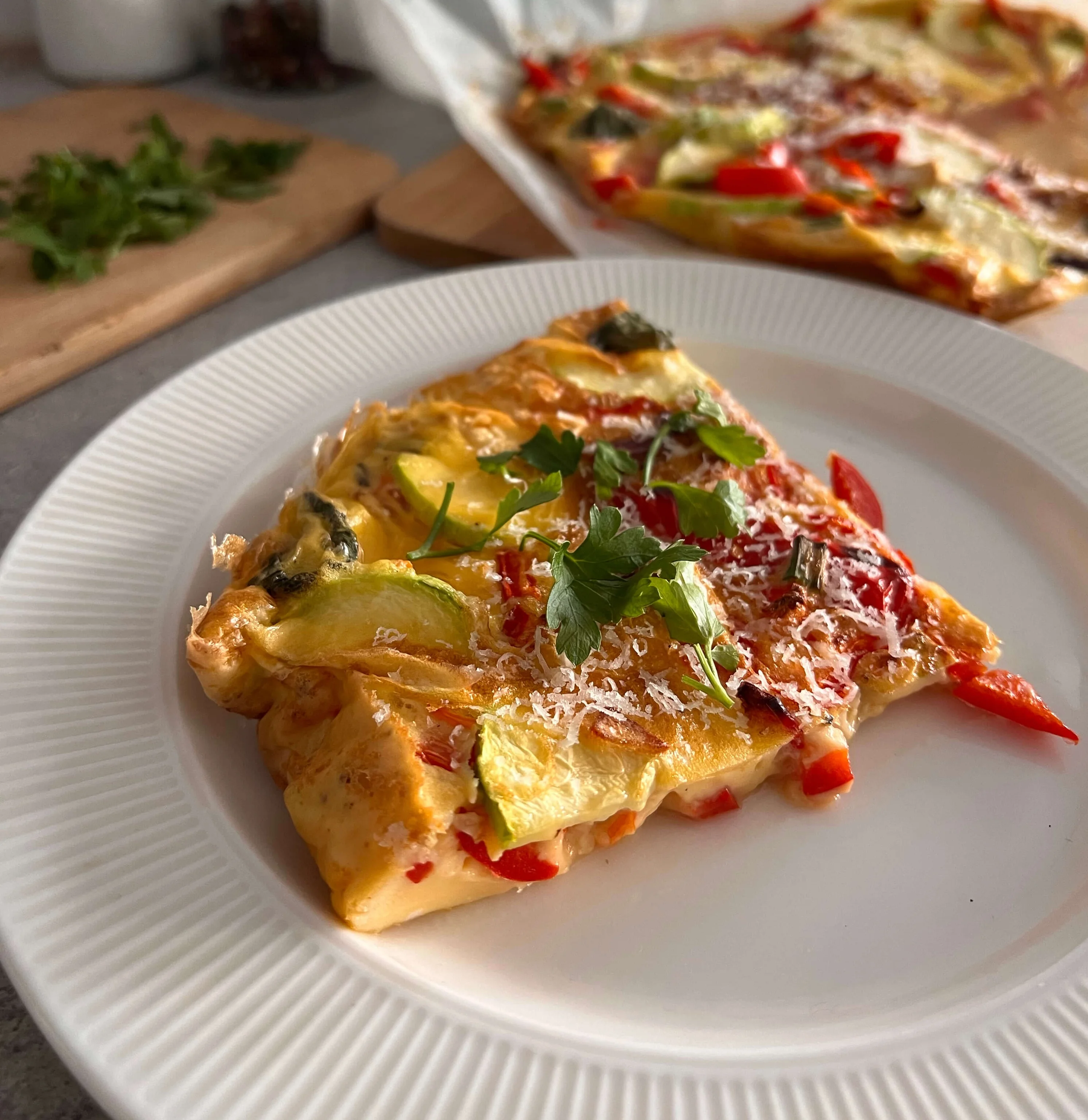 Fritata sa povrćem pripremljena u air fryer-u